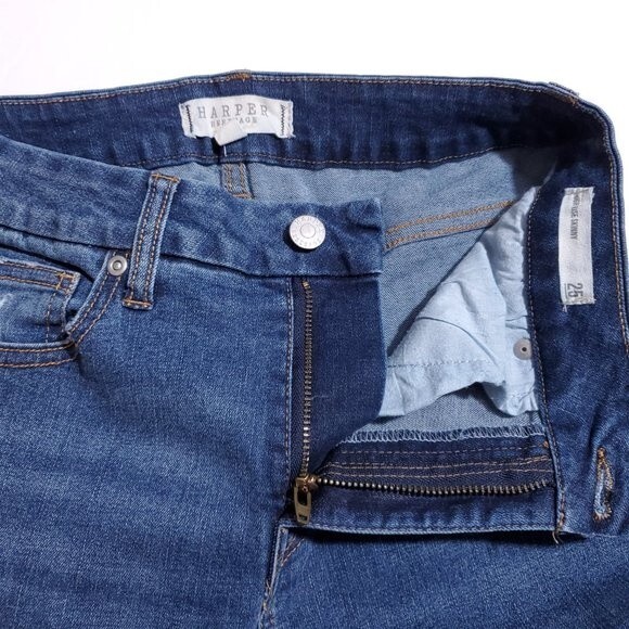 Harper Heritage Jeans High Rise Skinny Distressed Stretch Denim Women's Size 25 - Picture 9 of 11
